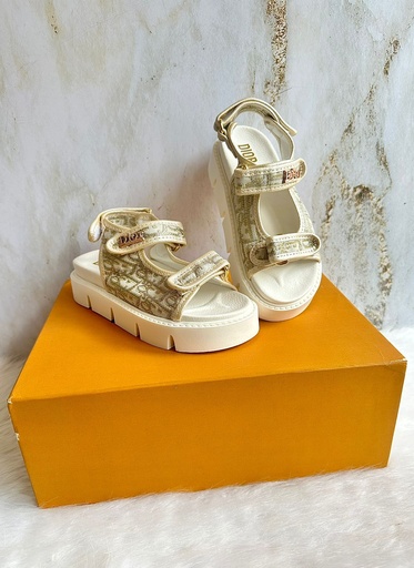 Sandalia Dior Escarchado Beige