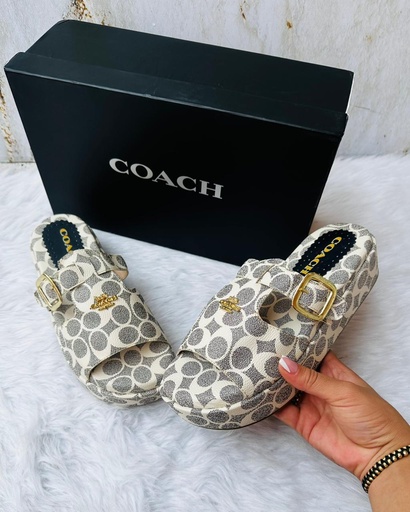 Sandalia Coach Gris Forrada