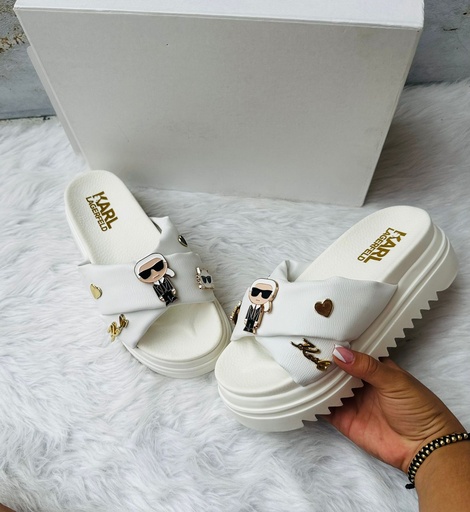 Sandalia Karl Lagerfeld Blanco Cruzado 