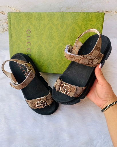 Sandalia Gucci Correa Café D