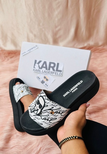 Sandalia Karl Lagerfeld Letras Blanca