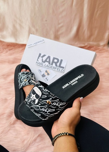 Sandalia Karl Lagerfeld Letras Negra