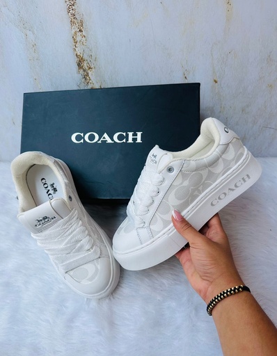 Coach Plataforma Blanco Gris ST