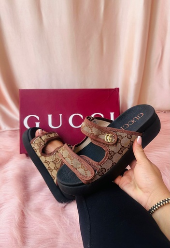 Sandalia Gucci Correa Cafe D 2