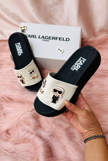 Sandalia Karl Lagerfeld Beige Charol
