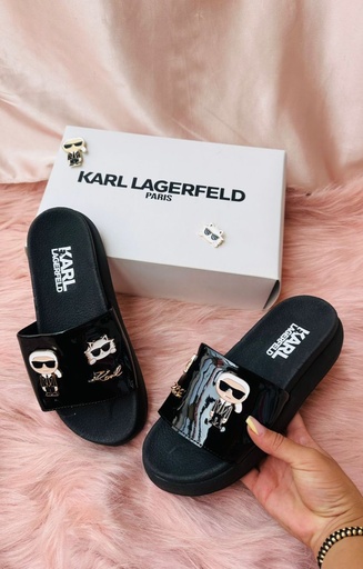 Sandalia Karl Lagerfeld Negra Charol 1