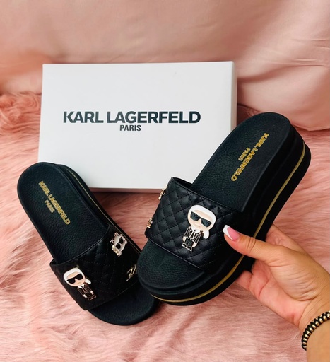 Sandalia Karl Lagerfeld Linea Dorada 