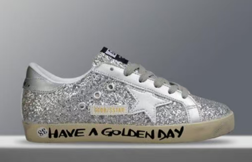 Golden Goose Plateado Brillos