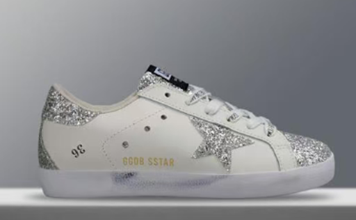 Golden Goose Blanco Plateado Brillos