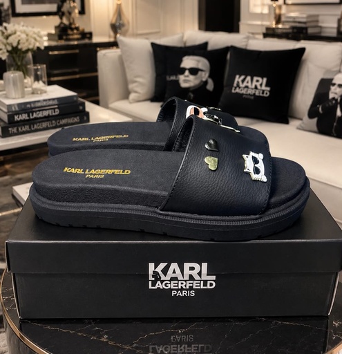Sandalia Karl Lagerfeld Negra Bajita