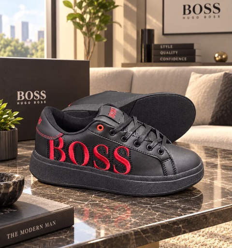 Hugo Boss Negro Rojo Bordado St