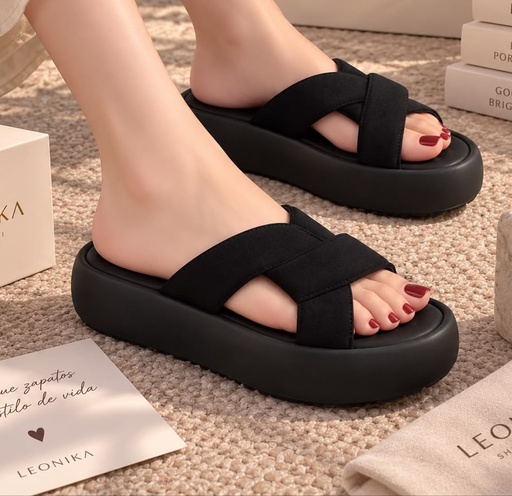 Sandalia Cruzada Negro 0912