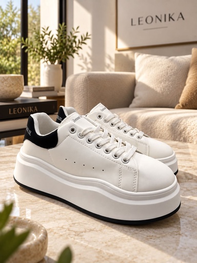 Leonika Beige Talon Negro