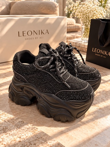 Leonika Perlado Cordon Negro Gris