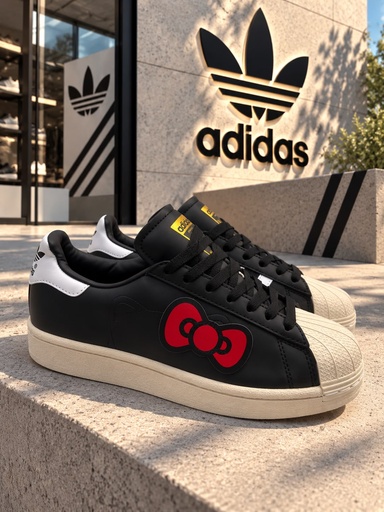 Adidas Super Star Hello Kity Negra