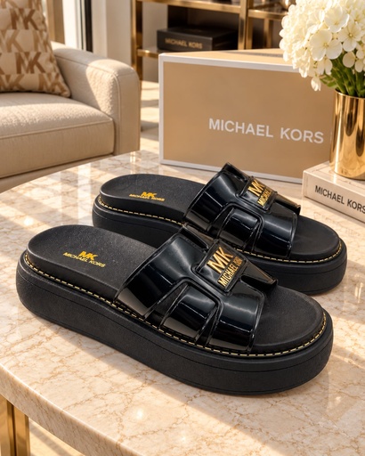 Sandalia Michael Kors Negro Charol 